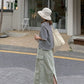 韓國有帽風褸連半身裙套裝