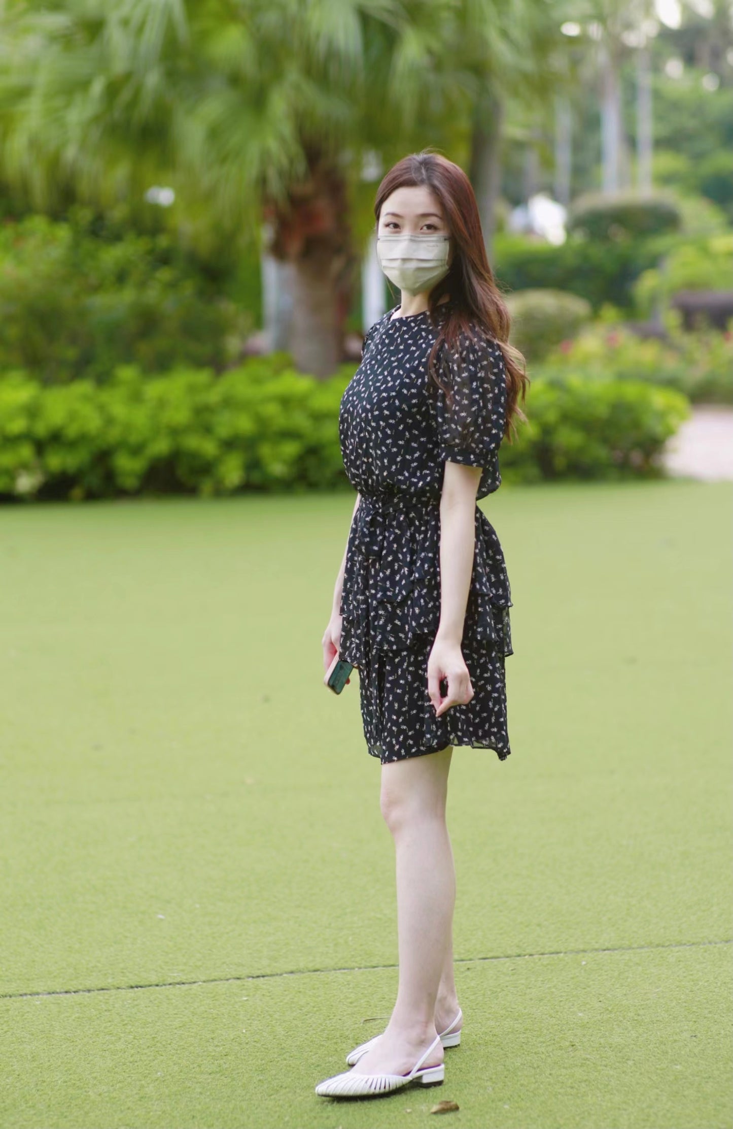 韓國設計師品牌碎花連身裙